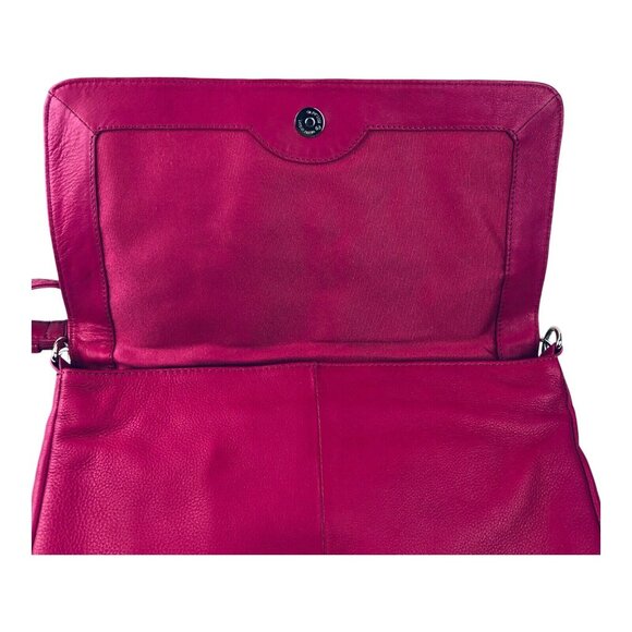 Uterqüe Pink Fuchsia Handbag Crossbody Multi-Color Appliqué - Picture 8 of 12